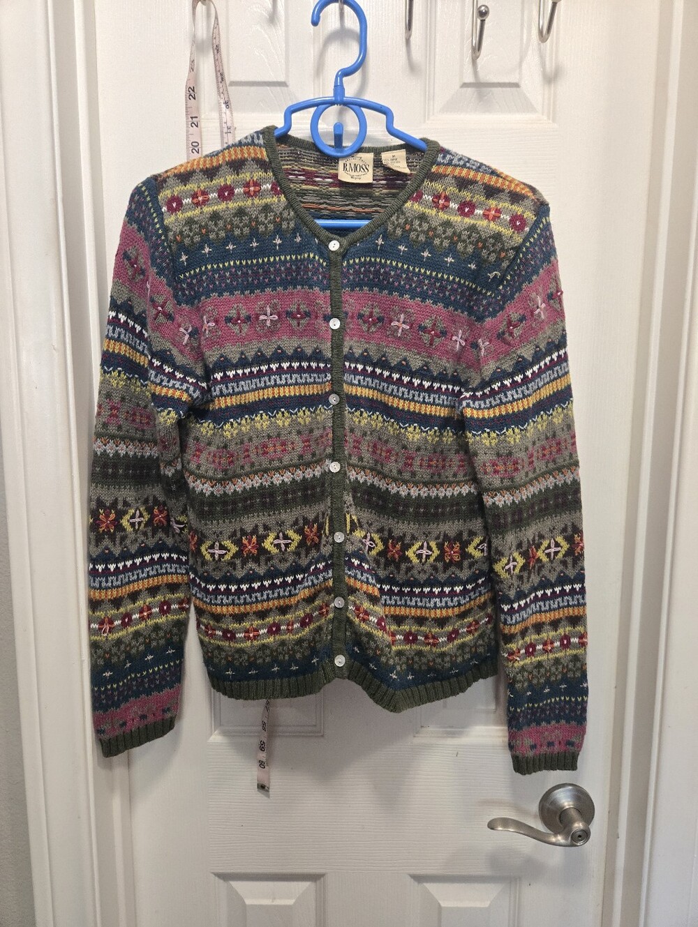 B. Moss Cardigan Sweater Size M